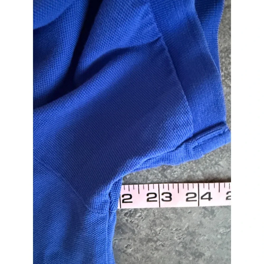 Polo Ralph Lauren Shirt Pima Stretch Mesh‎ Blue Short Sleeve Mens L Preppy Golf